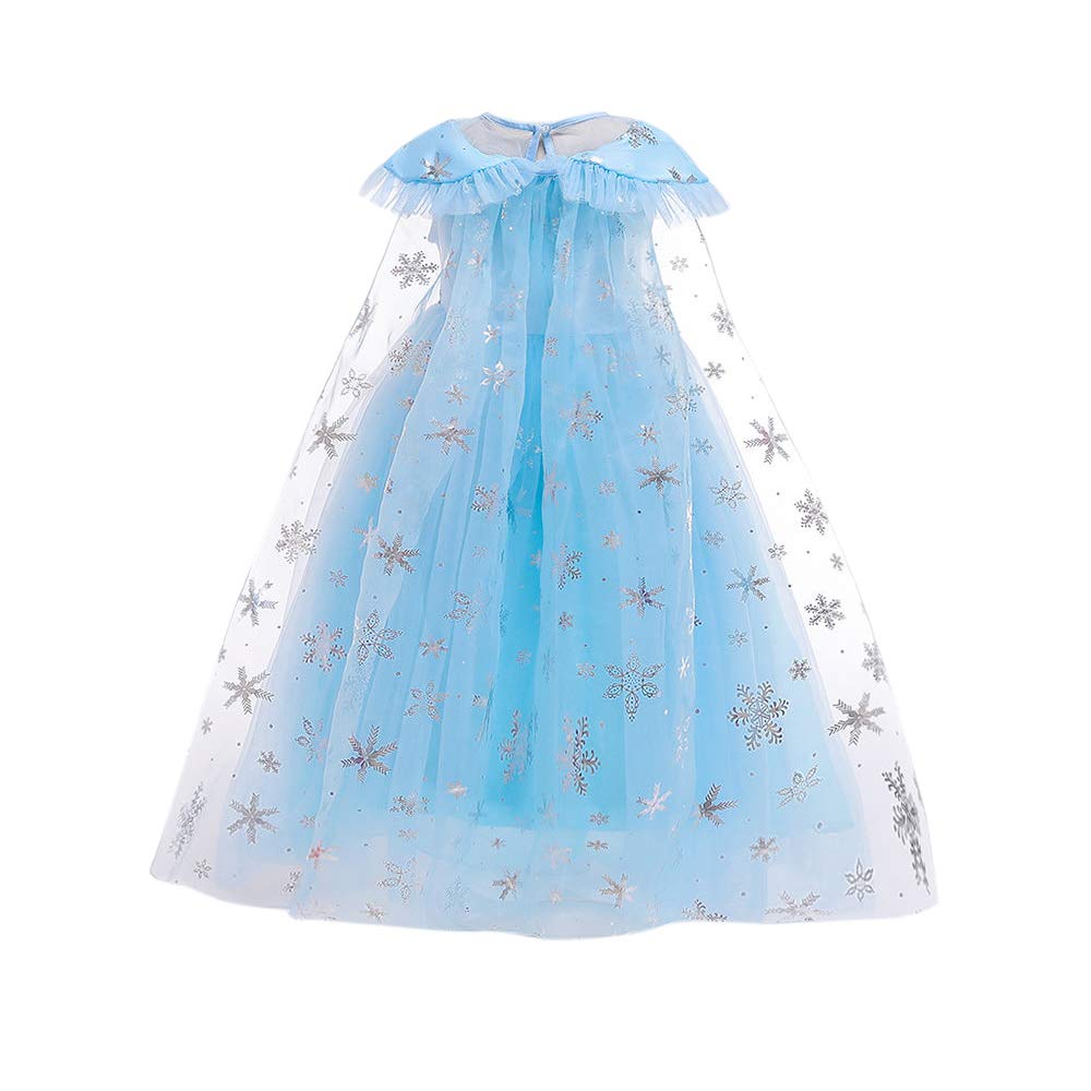 My Lil Princess Frozen Elsa Foil Dress Blue Side View