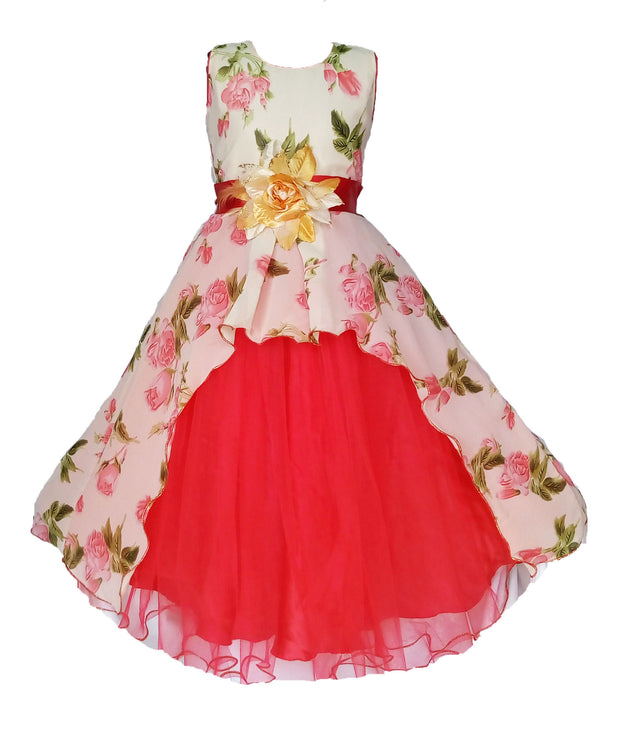 My Lil Princess Cute Pastel Red Dress Front View