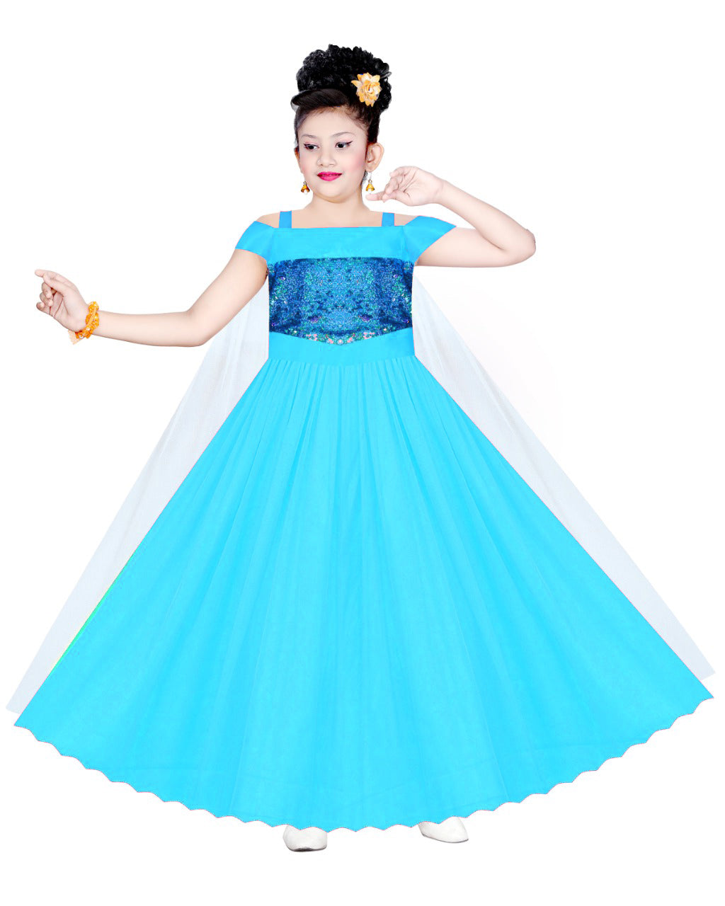My Lil Princess Frozen Elsa Dress Side View