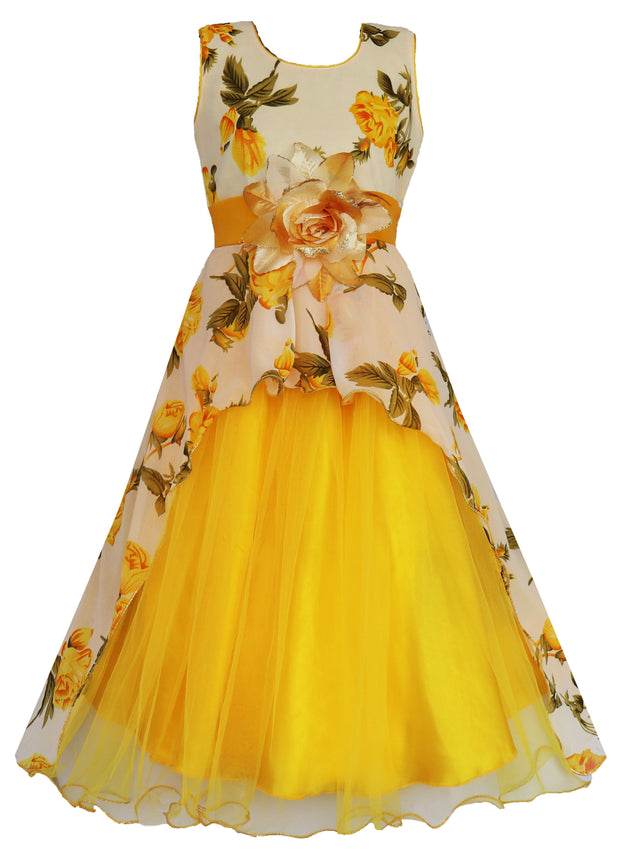 My Lil Princess Cute Pastel Yellow Dress Front View