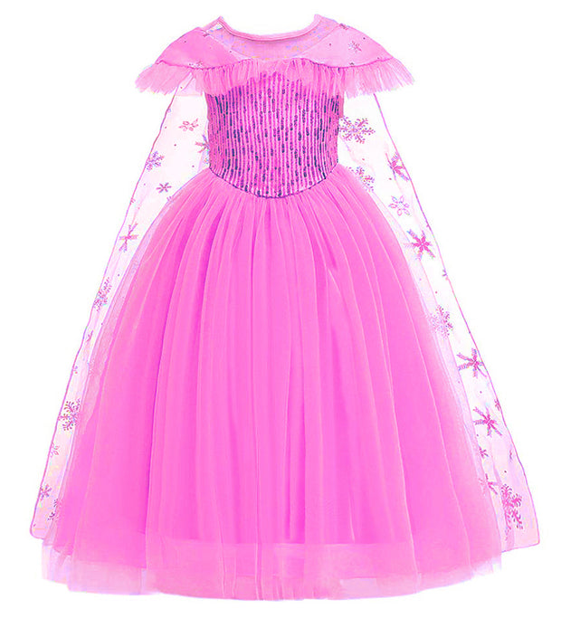 My Lil Princess_Frozen Elsa Foil Dress Pink